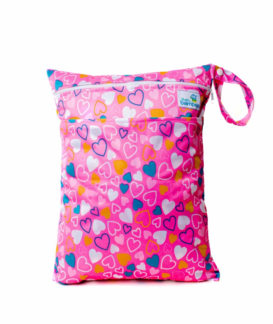 Bolsa para pañales corazones babybamboo