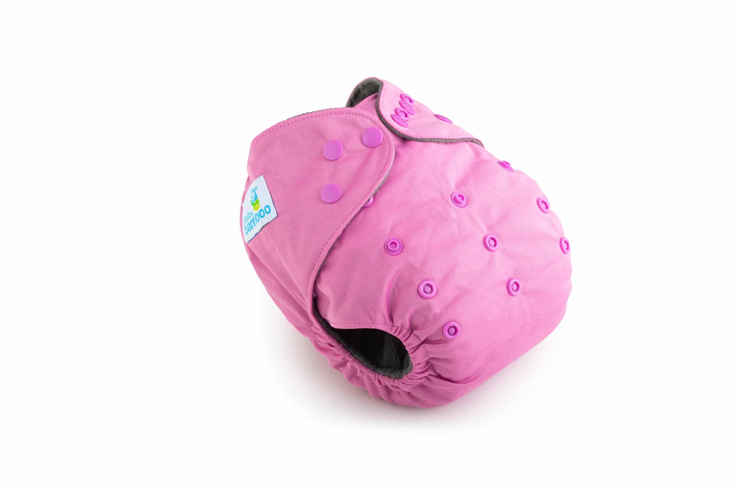 pañal ecologico premium liso para niña de color rosa